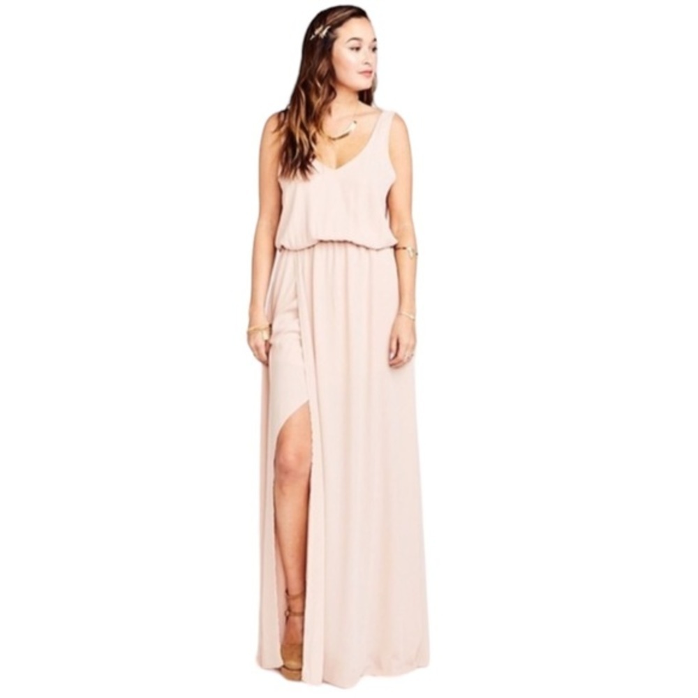 Show Me Your MuMu Blush Pink Maxi Dress
